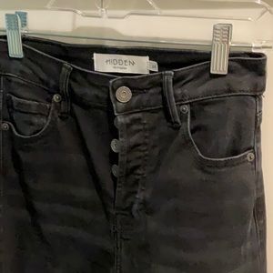 HIDDEN BLACK GRINDED CROPPED WIDE LEG. SIZE 25